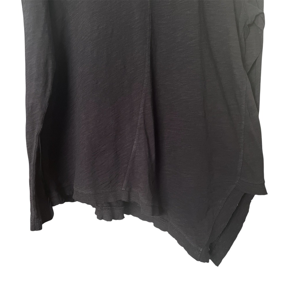 Wilt Asymmetrical Heathered Black Top Casual Relaxed Minimalist Pullover Size M - Picture 5 of 9